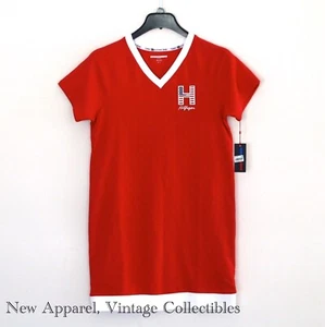 TOMMY HILFIGER Women's Size S V-Neck French Terry Varsity Dress, Short Sleeve - Bild 1 von 4