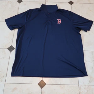 Fanatics Boston Red Sox Blue Athletic Polo Shirt Size 2XL Short Sleeve MLB - Picture 1 of 8