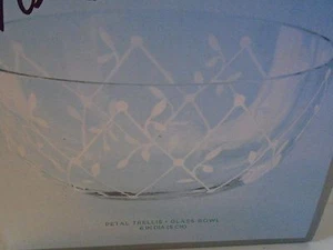 Martha Stewart Blütenblatt Spalier Glas Schüssel Kollektion Neu in Box Süßigkeiten Nüsse  - Bild 1 von 2