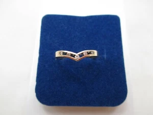 Vintage Signed 14K Gold Sapphire Diamond Ring Size 8.125 Yellow Gold 927E - Picture 1 of 12