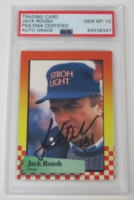 Jack Roush NASCAR HOF Signed Autograph 1989 Maxx Rookie Card 134 PSA 10 Auto - Image 1 of 4
