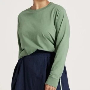 Allbirds Women’s Long Sleeve Organic Cotton Tee T-Shirt Hazy Cargo Green Sz. MED - Picture 1 of 10