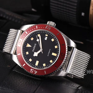43mm Parnis Miyota 8215 Reloj Automático para Hombre Bisel Giratorio Pulsera de Acero Inoxidable - Imagen 1 de 9