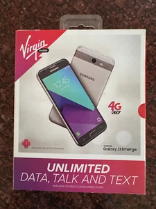 Virgin Mobile Samsung Galaxy J3 Emerge 16GB Silver 4G New in Box - Picture 1 of 4