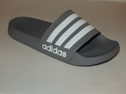 Adidas Adilette Slides da uomo scarpe sandali grigie bianche B42212 taglia 7 thru1 12