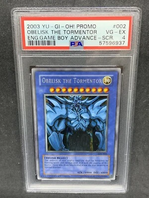 Yu-Gi-Oh! Obelisk The Tormentor GBI-002 GAMEBOY PROMO Secret Rare PSA 4 VG-EX - Image 1 of 4