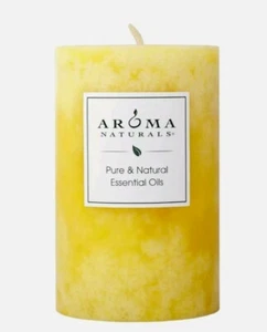 Aroma Naturals Ambiance Pillar Eco-Candle 2.5 x 4 inch Orange & Lemongrass USA - Picture 1 of 6