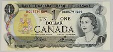 1973 Bank Of Canada 1 Dollar Bill Circulated SERIAL # BCU579409