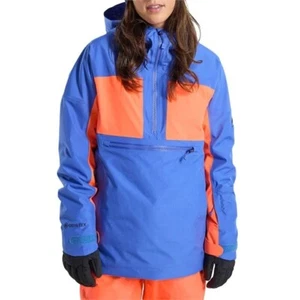 Burton Goretex Pillowline Anorak Women's 2L Jacket | Small | Blue / Orange | - Picture 1 of 8