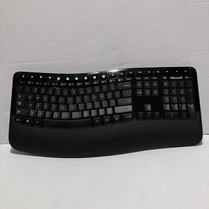 Microsoft Wireless Ergonomic Comfort Keyboard 5050 Model 1728 Black - Picture 1 of 8