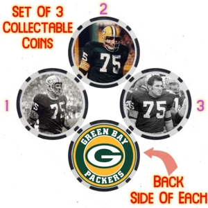 FORREST GREGG - LEGENDARY PACKERS FOOTBALL PLAYER - COLLECTABLE COIN SET - Picture 1 of 2