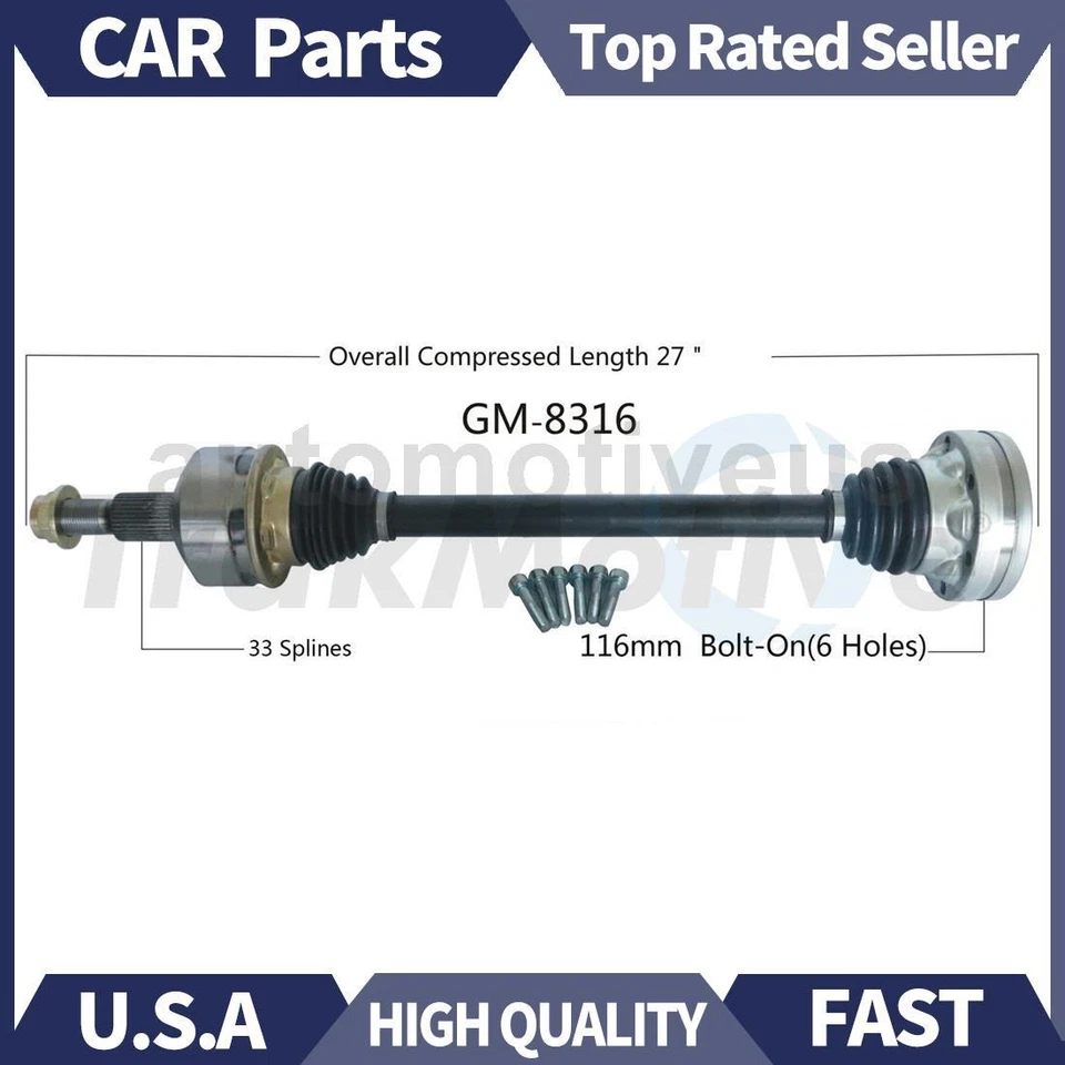 Eje trasero izquierdo CV 1x TrakMotive para Cadillac CTS 2009 2010 2011 Foto 1 de 1