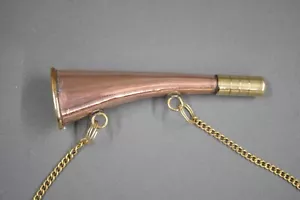Messing Signalhorn Tröte 14 cm mit Kette - Bild 1 von 18