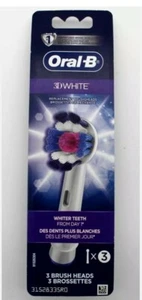 Oral-B 3D White Electric Toothbrush Replacement Brush 3 Count - Brand New - Picture 1 of 3
