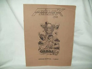 Fab Tek Arcade Game Manual Original - Picture 1 of 1