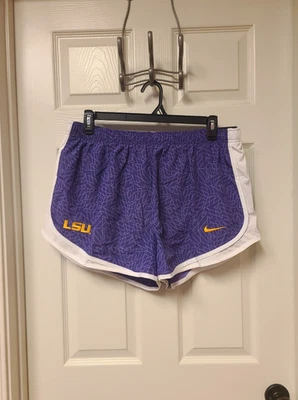 Nike Team DRI-FIT Tempo Running Shorts XXL Purple Women Lined LSU Tigers NEW NWT - Image 1 of 4