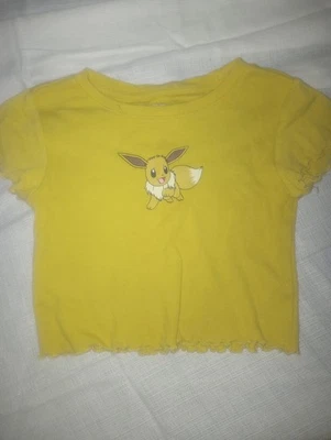 Nintendo Pokemon Juvenil Niñas Crop Eevee Amarillo Pequeño (6-6x) 2022 Foto 1 de 4