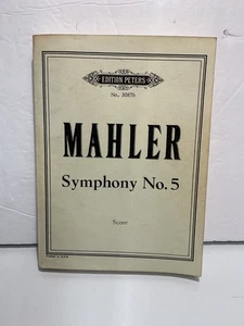 Edition Peters: MAHLER Symphony No. 5  Score (GERMAN & ENGLISH TEXT) - Imagen 1 de 3