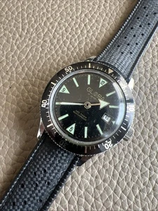 Vintage Men’s Globa Skin Diver 17J Swiss 35.6MM Running No Second Hand - Picture 1 of 21