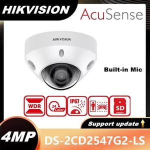 Hikvision DS-2CD2547G2-LS 4MP ColorVu AcuSense Mini Dome Camera Built-in Mic PoE - Picture 1 of 2