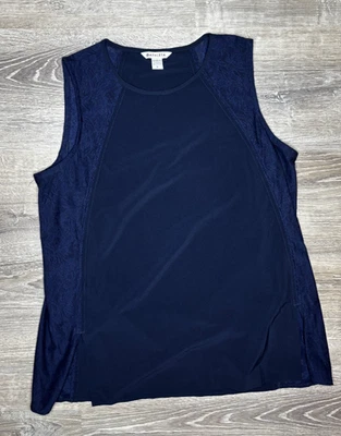 Camiseta sin mangas para mujer Athleta Zephyr azul marino elástica calce suelto gimnasio activo grande Foto 1 de 4