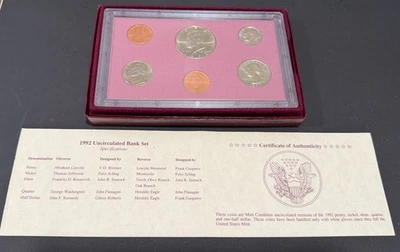 1992 U.S. Mint ~  5 Coins Proof Set - Image 1 of 4