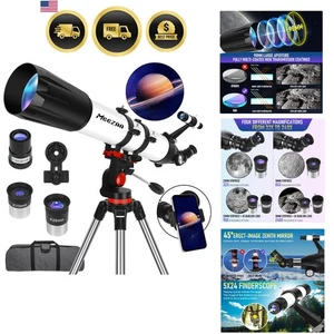 High Power Telescope for Adults 90mm Aperture Refractor 800mm Focal Length - Picture 1 of 9