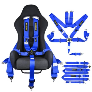 Blue Kyostar 3" 5-Point Camlock Quick Release Racing Seat Belt Harness Sabelt - Picture 1 of 13