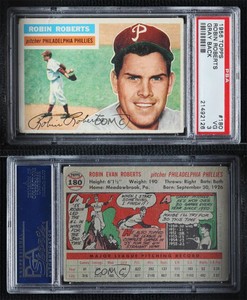 1956 Topps Robin Roberts (Gray Back) #180.1 PSA 3 HOF