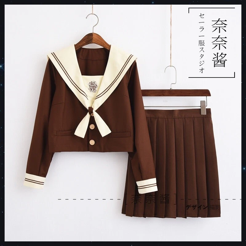 Mujeres Japonesas JK Marinero Escuela Secundaria Uniforme Traje Falda Juegos con disfraces Disfraz Conjunto  Foto 1 de 4