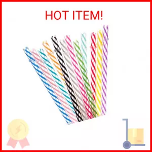 Dakoufish 12 Piece 13 Inch Reusable Plastic Thick Drinking Straws BPA Free Mason - Picture 1 of 2