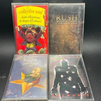 4 VTG Cassette Lot 90's Rock Collective Soul, Rush, Ozzie Osbourne, Smash Pumpki - Image 1 of 4