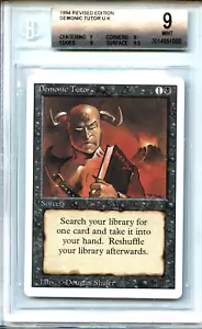 MTG Revised Demonic Tutor BGS 9.0 Mint Magic Card Amricons 1080 - Picture 1 of 3