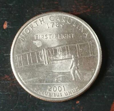 Rare 2001 P North Carolina Quarter ERROR Doubled Die Obverse - Image 1 of 4