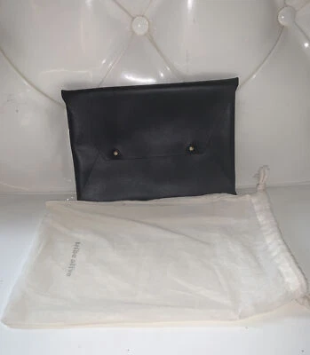 Rachel Zoe Tribe Alive Black Leather Clutch By Rachel Zoe Pouch Box of Style - Image 1 of 4