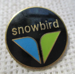 Vintage PIN tolles Skigebiet SNOWBIRD 1980 SCHÖNE UTAH Emaille Schnee Ski Souvenir - Bild 1 von 3