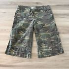 Vintage Guess Camoflauge Shorts Mens 28 Camo Flat Front Cargo Pockets Button