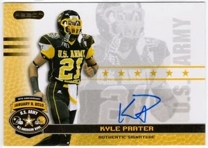 2010 KYLE PRATER Razor US Army All-American Bowl AUTOGRAPH (LEAF ARMY) - Bild 1 von 2