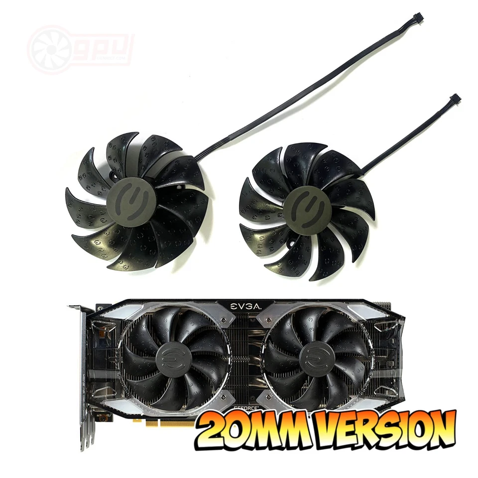 EVGA RTX 2070 2080 2080Ti SUPER XC ULTRA Graphics Card Fan Set (20mm) - Image 1 of 4