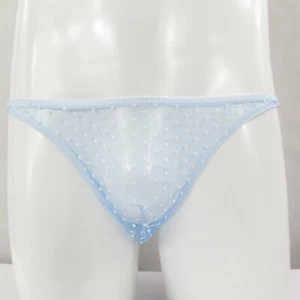 K377 Mens String Bikini String Narrow waist C-thru Tulle See Through - Picture 1 of 20