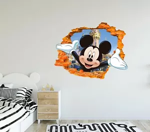 Mickey Wall Decal - Mickey 3D Wall Sticker Removable Vinyl for Nursery Decor - Picture 1 of 4
