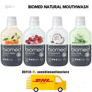 NUEVO Enjuague bucal natural biomed - cítricos frescos/sensibles/súper blancos/goma bien 500 ml - Imagen 1 de 24