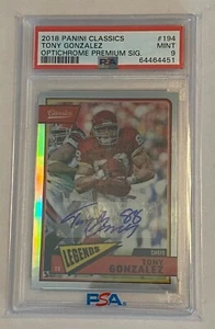 2018 Classics Premium Signatures Optichrome #194 Tony Gonzalez PSA 9 Mint /15! - Picture 1 of 6