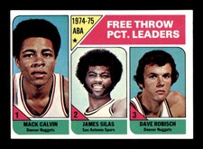 1975 Topps #224 Mack Calvin/James Silas/Dave Robisch LL EXMT X2534218