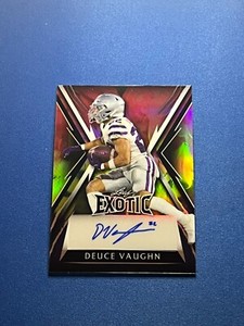 2023 Leaf Exotic Football PRISMATIC Parrot Version Auto Deuce Vaughn #6/9!!