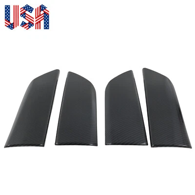 4Pcs Carbon Fiber Textured Interior Door Trim Bezel for GMC Sierra 2500 HD - Image 1 of 4