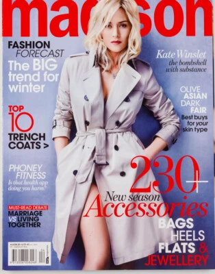 Kate Winslet Emily Blunt George Clooney Kate Somerville RARE MADISON MAGAZINE AU - Image 1 of 4