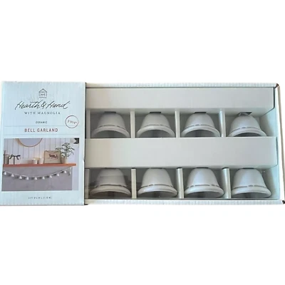 Hearth & Hand Magnolia Ceramic Bell Garland Christmas Holiday Home Decor NEW - Image 1 of 3