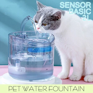 Electric Cat Water Fountain Pet Dog Automatic Sensor Drinking Dispenser Filter - Picture 1 of 20