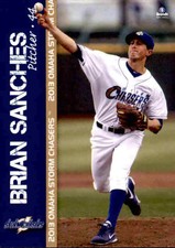 2013 Omaha Storm Chasers Brandt #23 Brian Sanches Nederland Texas Baseball Card